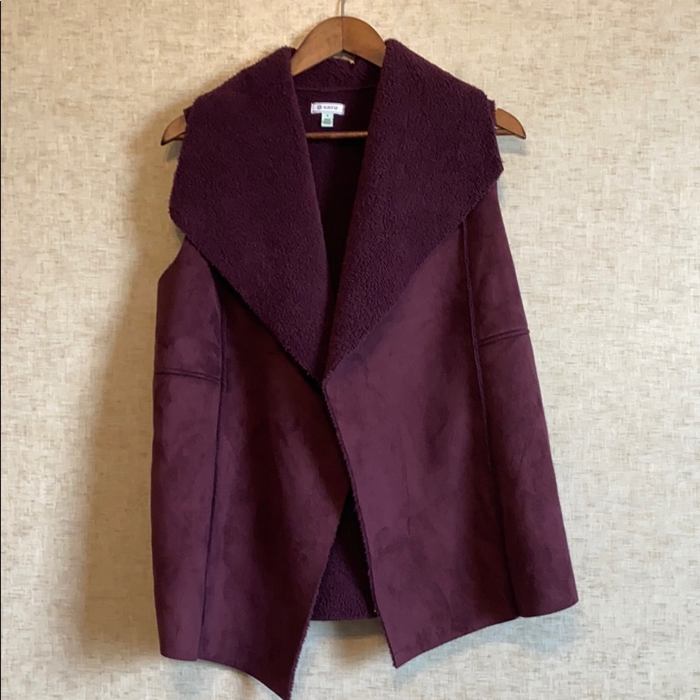 Faux suede vest